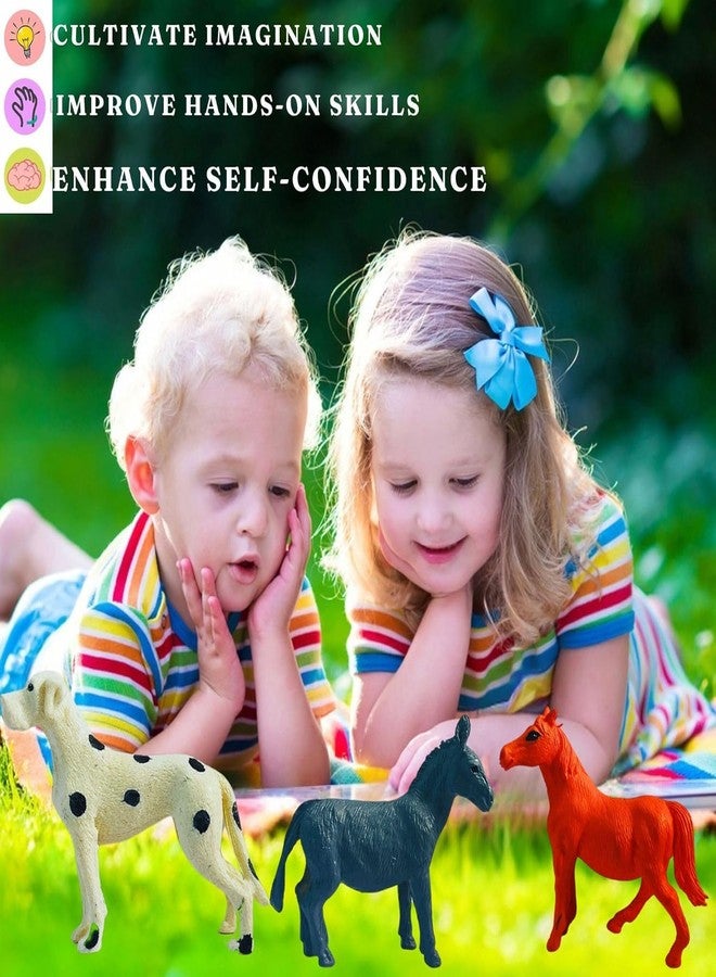 Mallexo مجموعة ألعاب حيوانات الغابة الواقعية من ماليكسو، 24 قطعة، للأطفال، تتضمن مجموعة ألعاب حيوانات المزرعة وحديقة الحيوانات الأليفة الجذابة، هدية مثالية للأولاد والبنات في أعياد ميلادهم، لتزيين المنزل | أدوات تعليمية وتدريبية - Image 3